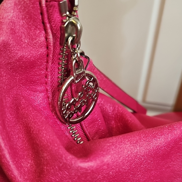 Coach 2010 Poppy Magenta Pink Leather Groovy Hobo (Legacy Stripe Lining) - Picture 6 of 17